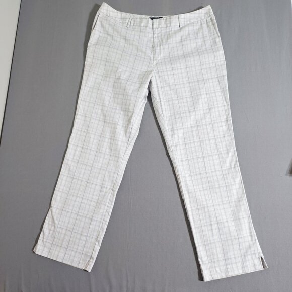 Under Armour Golf Pants men's 40X32 white grey check active wear polyester pants - Picture 1 of 13